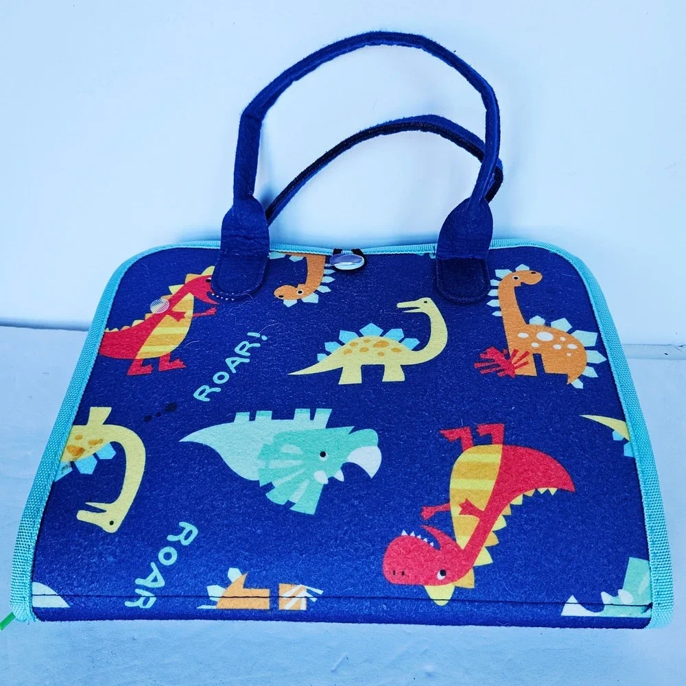 Toddler Esjay Busy Board Sensory Montessori Learning Toy Dinosaur Travel Bag
